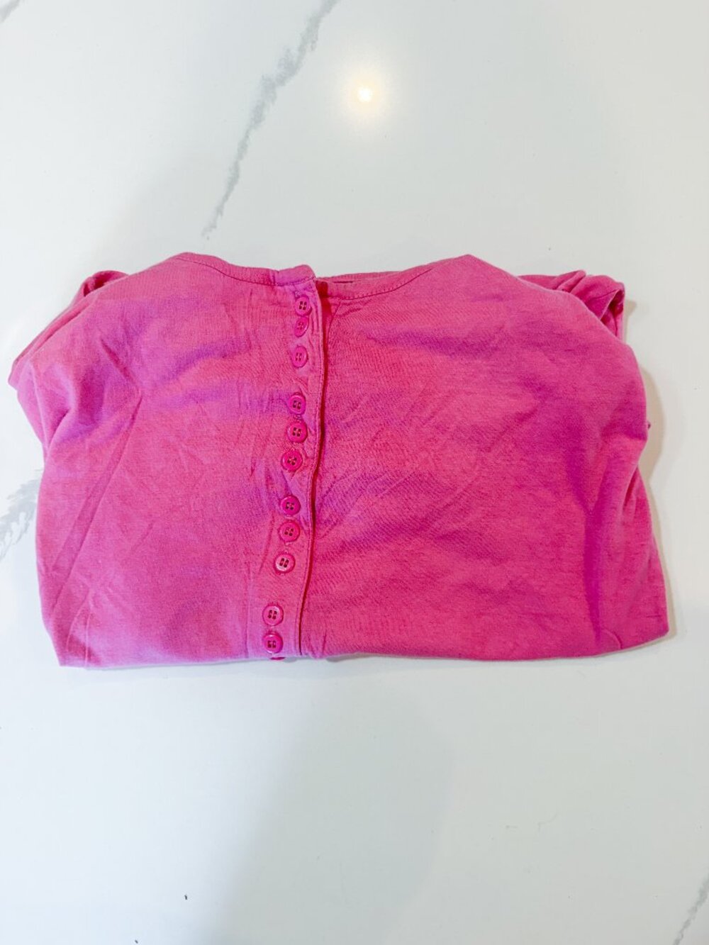 Pink T-shirt with button details